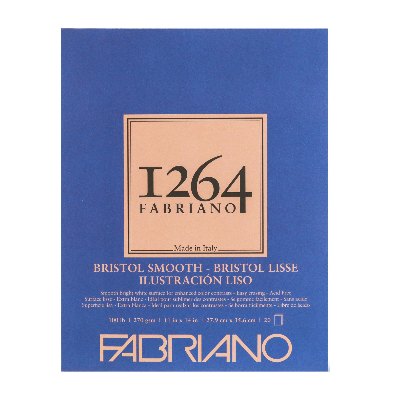 Fabriano 1264 Bristol Pads, Smooth, 11" x 14"