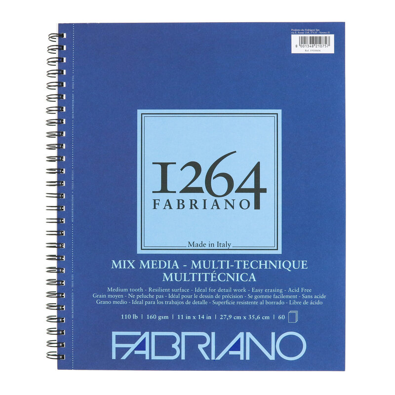 Fabriano 1264 Mixed Media Pads, 11" x 14"