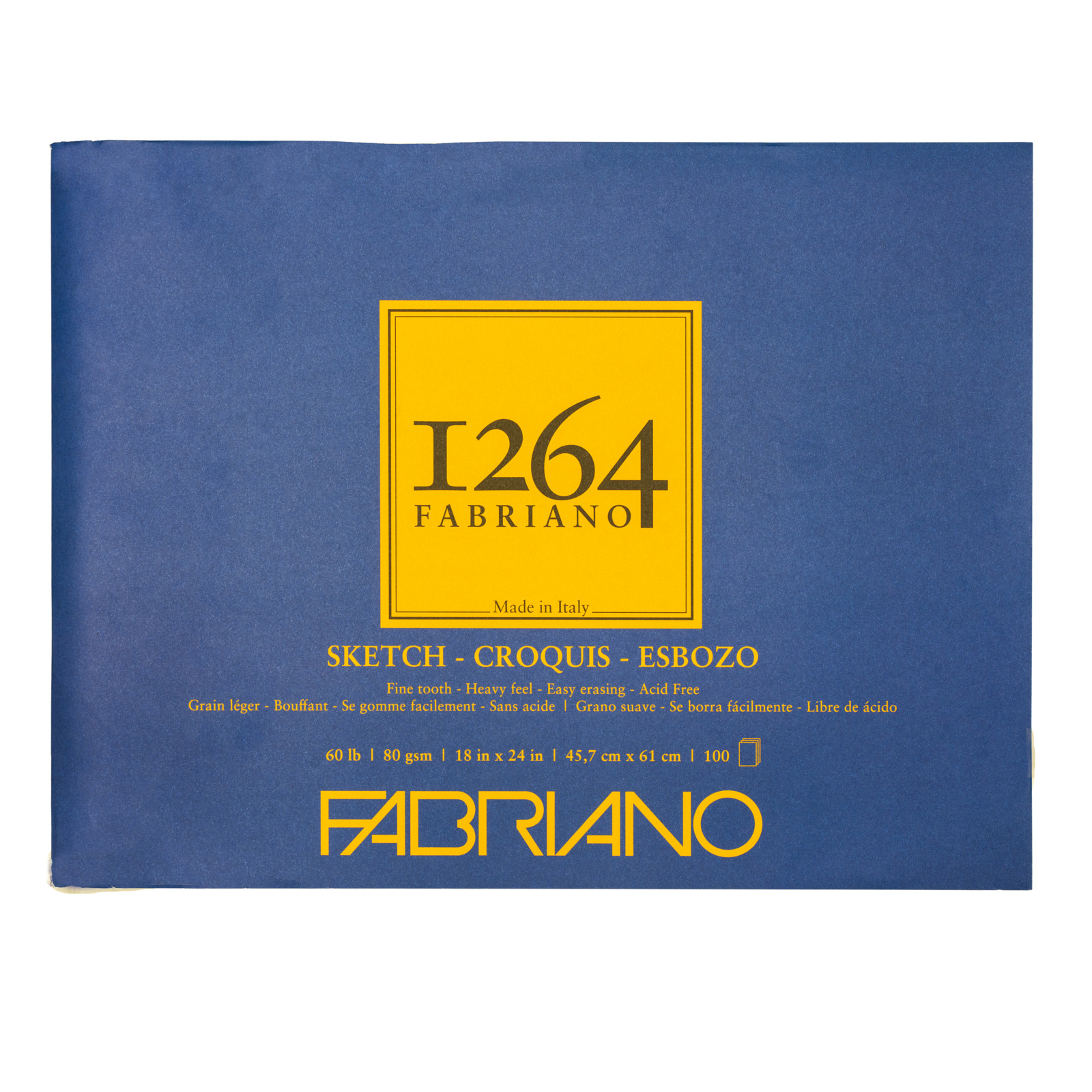 Fabriano 1264 Sketch Pads, Glue-Bound, 18" x 24"