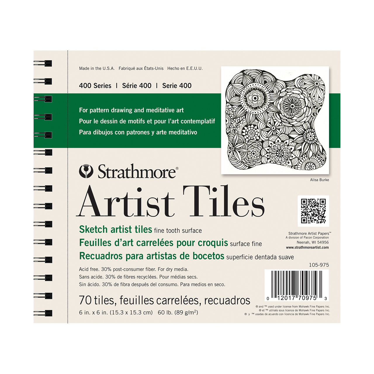 Strathmore Artist Tiles - Sketch Book, 70 Sheets