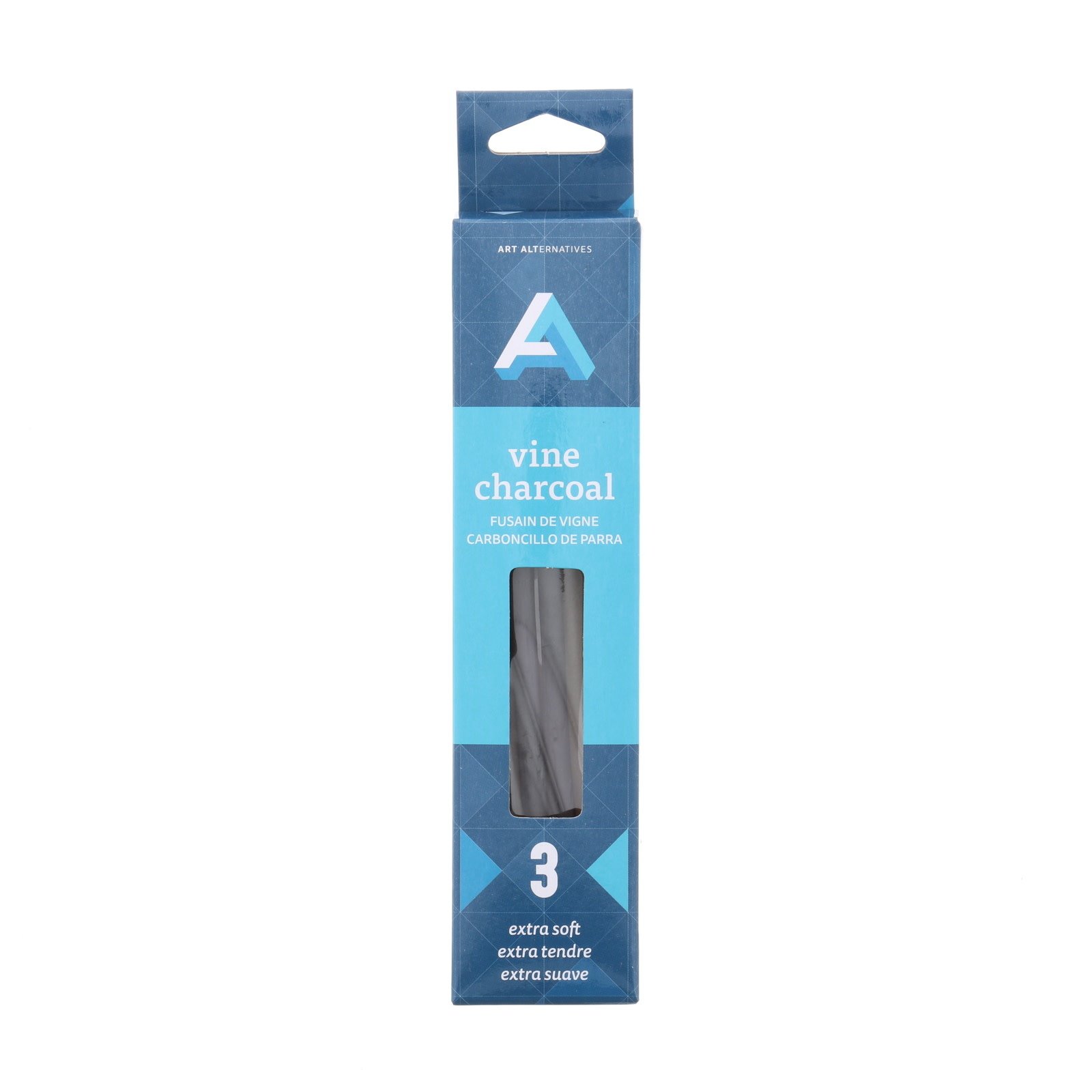 Art Alternatives Vine & Willow Charcoal, Extra Soft, Box of 3