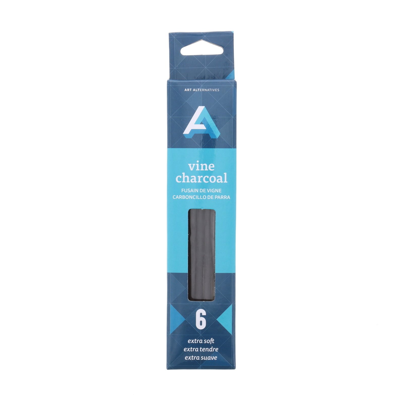 Art Alternatives Vine & Willow Charcoal, Extra Soft, Box of 6