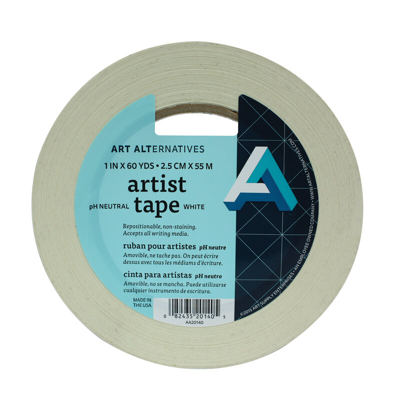 Art Alternatives Artist Tape, White, 1in, 60 Yards
