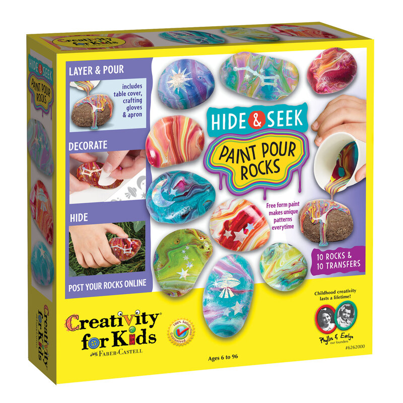 Creativity for kids Hide and Seek Paint Pour Rocks Kit