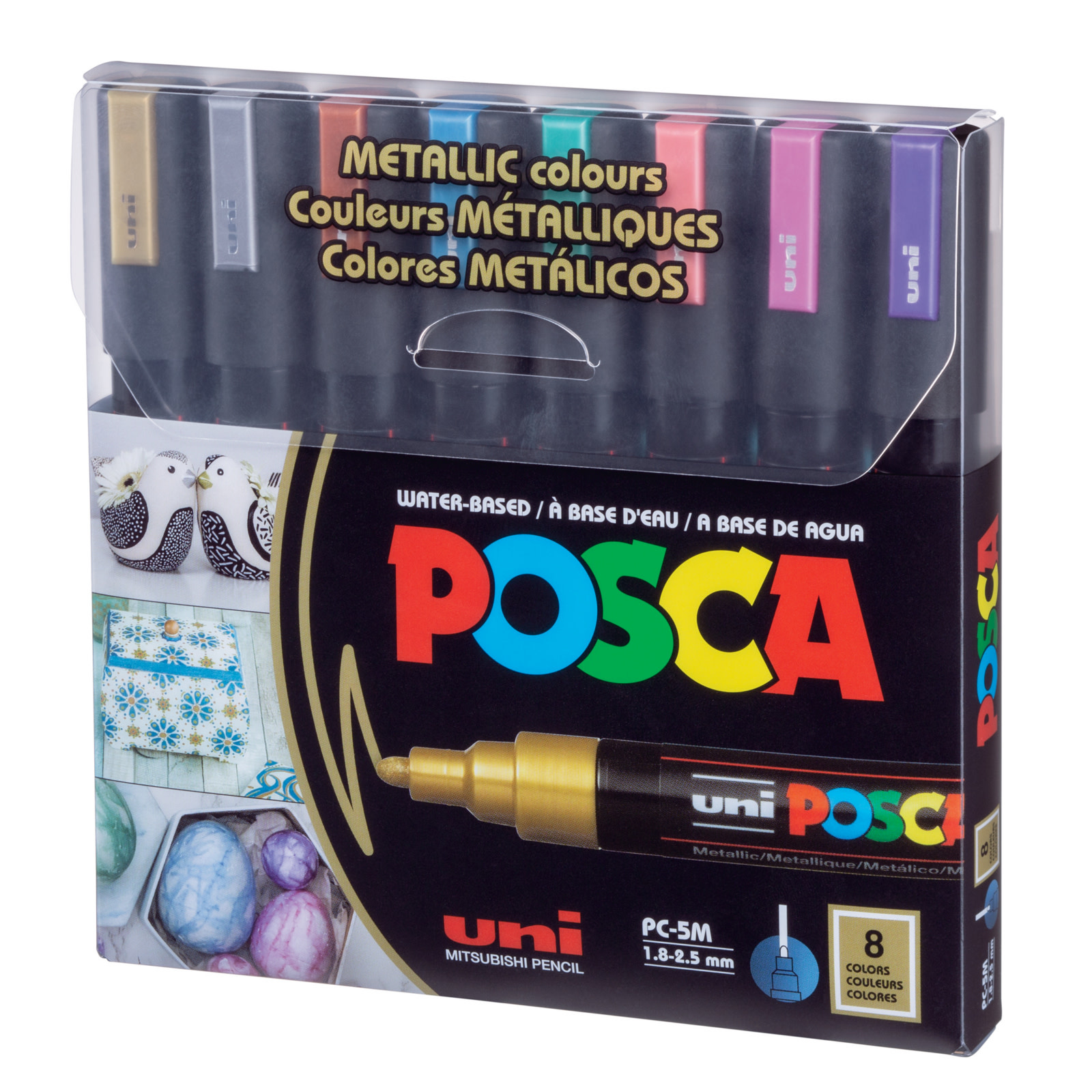 POSCA POSCA Paint Marker Sets-5M MEDIUM SET/8 METALLIC
