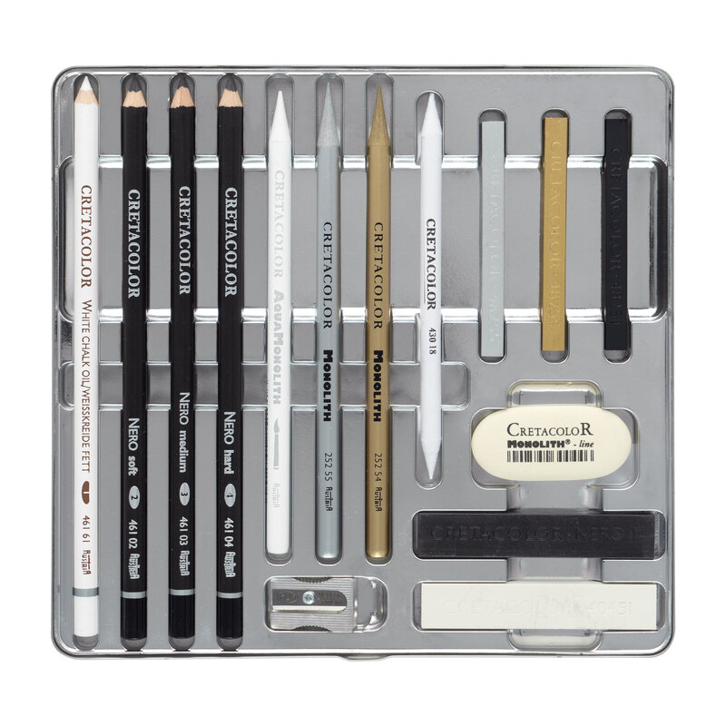 Cretacolor The Diamond Box Metallic Drawing 15-Piece Set