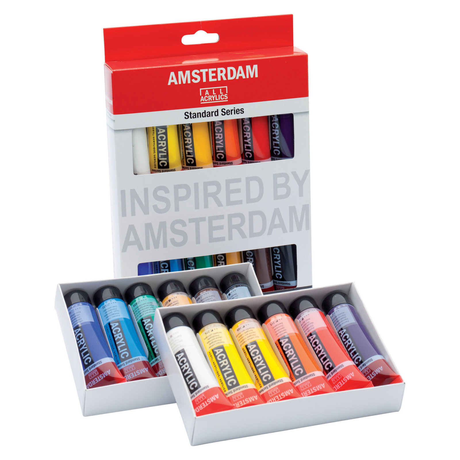 Amsterdam Standard Series Acrylic Paint Sets, 12-Color Set - 20ml