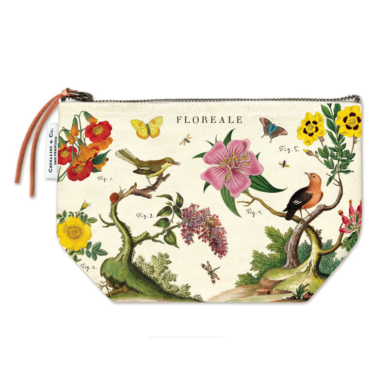 Cavallini & Co. Vintage Inspired Pouch, Floreale