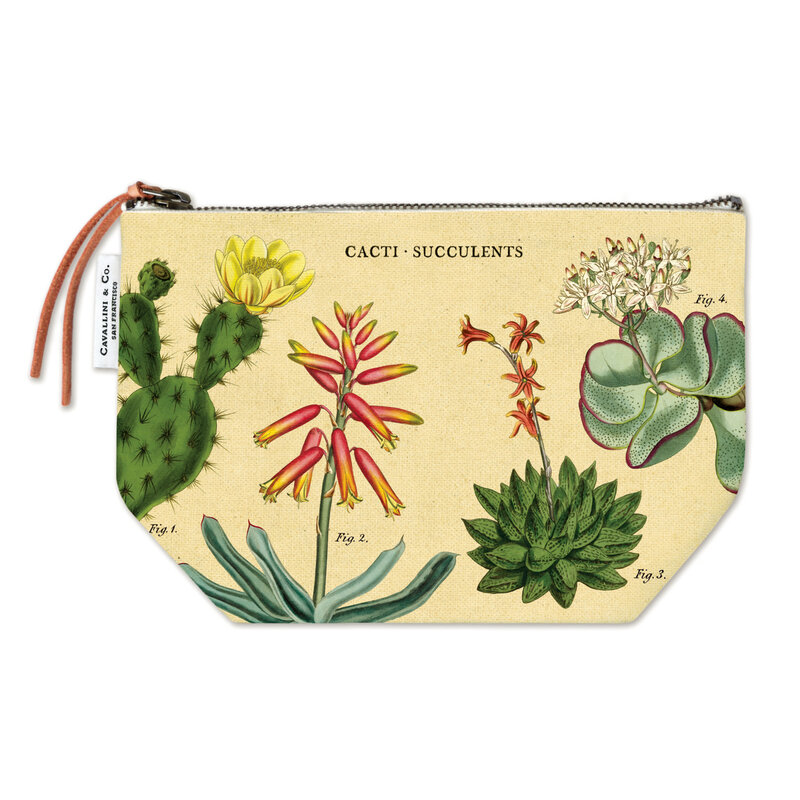 Cavallini & Co. Vintage Inspired Pouch, Succulent