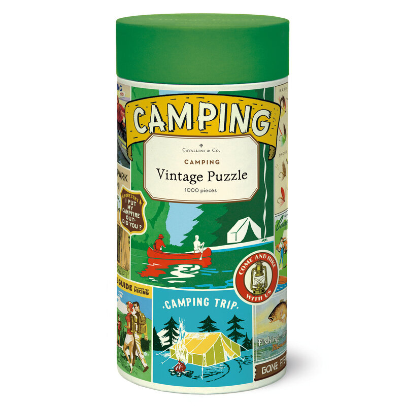 Cavallini & Co. Vintage Inspired 1,000-Piece Puzzle, Camping