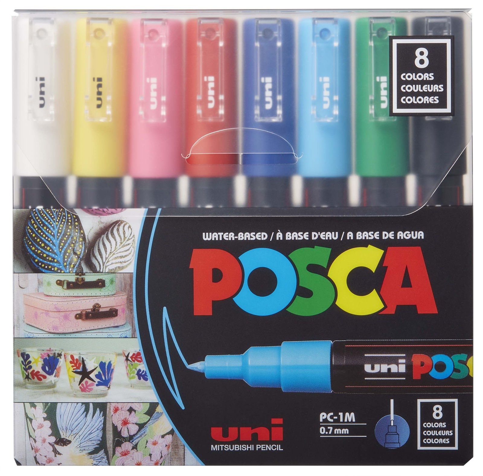 POSCA Paint Marker Sets-1M BASIC 8CD