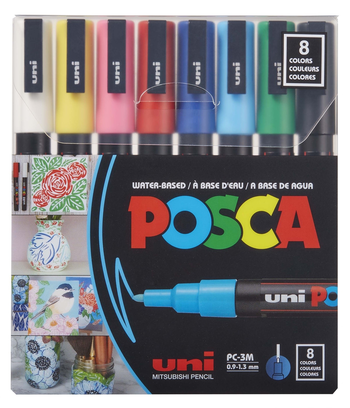 POSCA Paint Marker Sets-3M BASIC 8CD