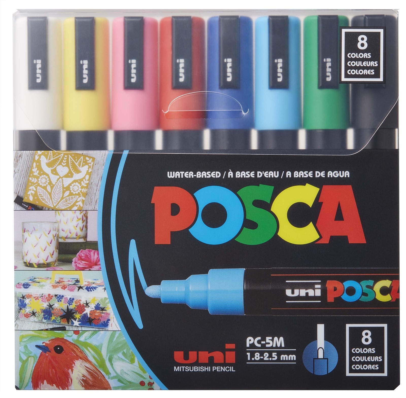 POSCA Paint Marker Sets-5M BASIC 8CD