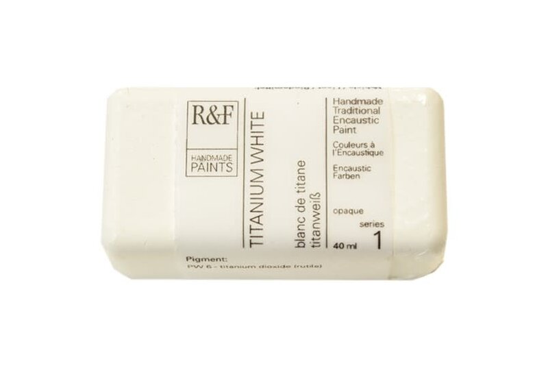 R&F Handmade Paints ENCAUSTIC CAKE TITANIUM White40ML