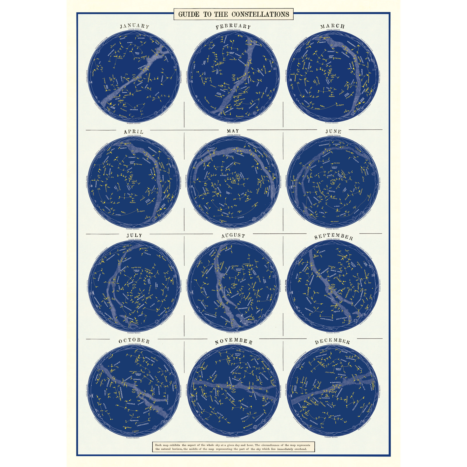 Cavallini & Co. Decorative Italian Paper, Constellations 20X28