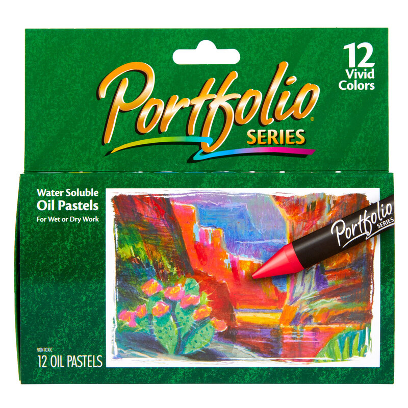 Crayola Portfolio Series Water-Soluble Oil Pastels, 12-Color Set