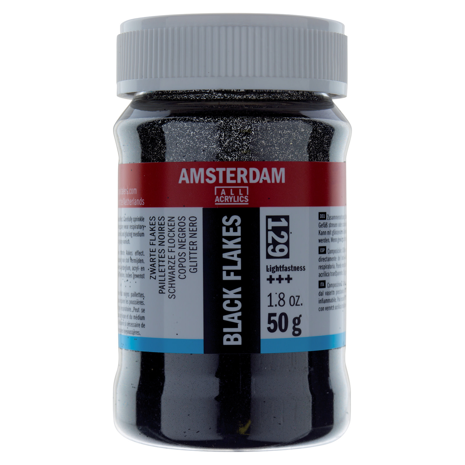 Amsterdam Amsterdam Black Glitter Flakes 50G