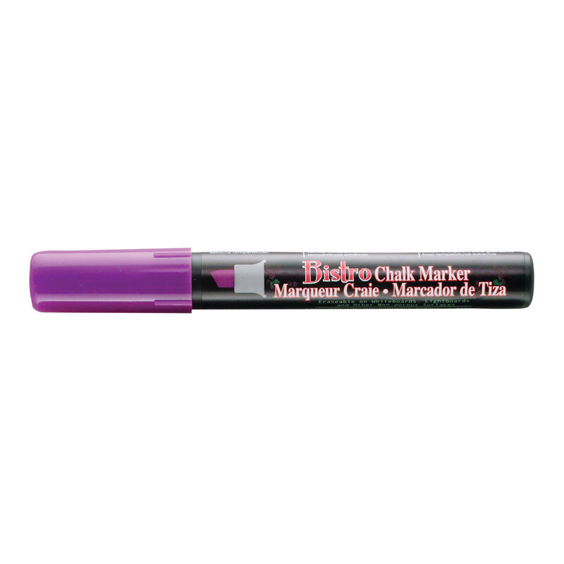 Uchida Bistro Chalk Markers Chisel Fluorescent Violet