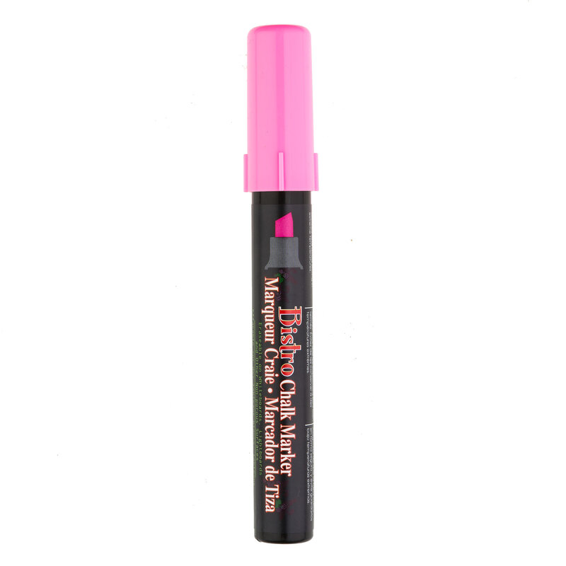 Uchida Bistro Chalk Markers Chisel Fluorescent Pink