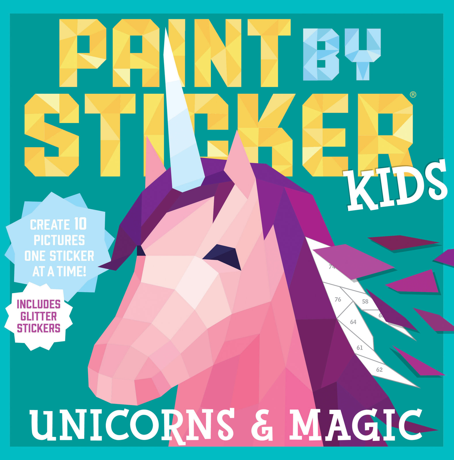 Workman Publishing Paint by Sticker Kids Books - Unicorns & Magic