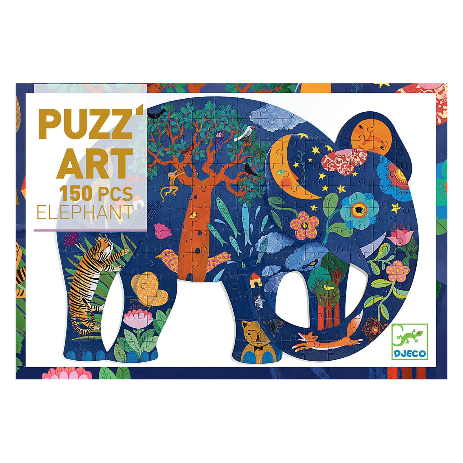 DJECO Puzz' Art Puzzles, Elephant 150 Piece Puzzle