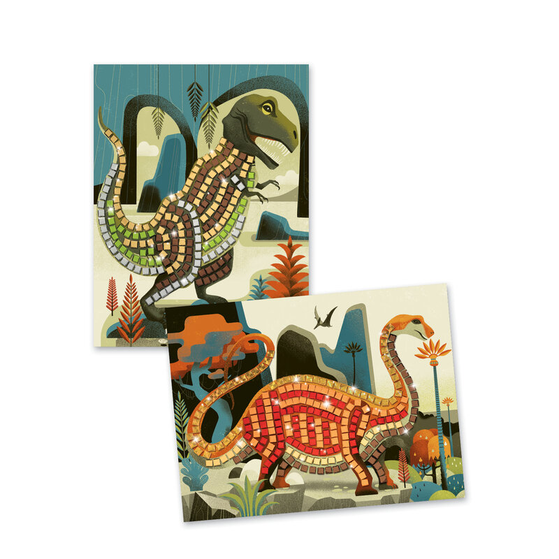 DJECO Mosaics Petit Kits, Dinosaurs