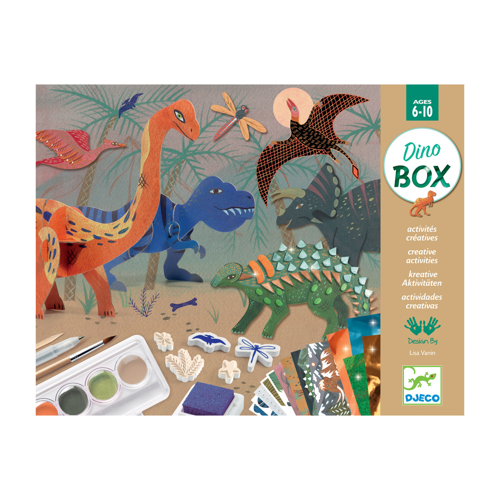 DJECO 6-in-1 Multi Activity Craft Kits, Dino