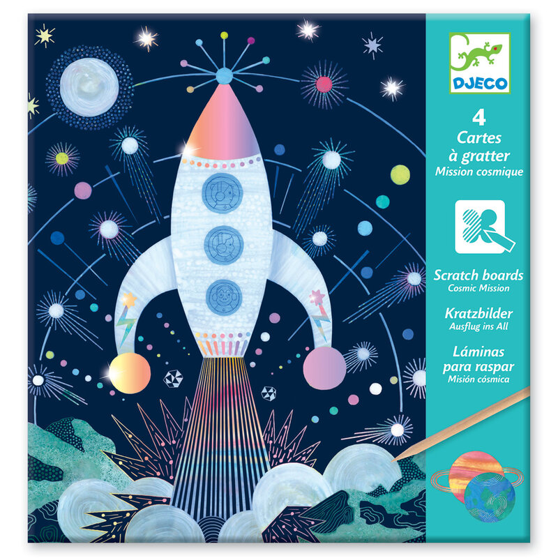 DJECO Scratch Card Kits, Cosmic Mission