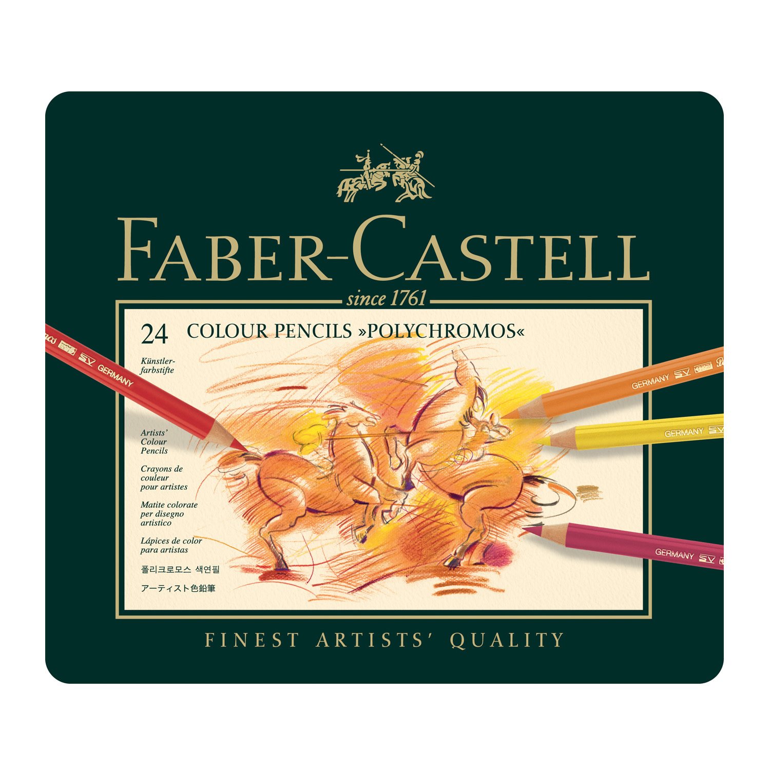 Faber-Castell Polychromos Artist Colored 24 Pencil Set