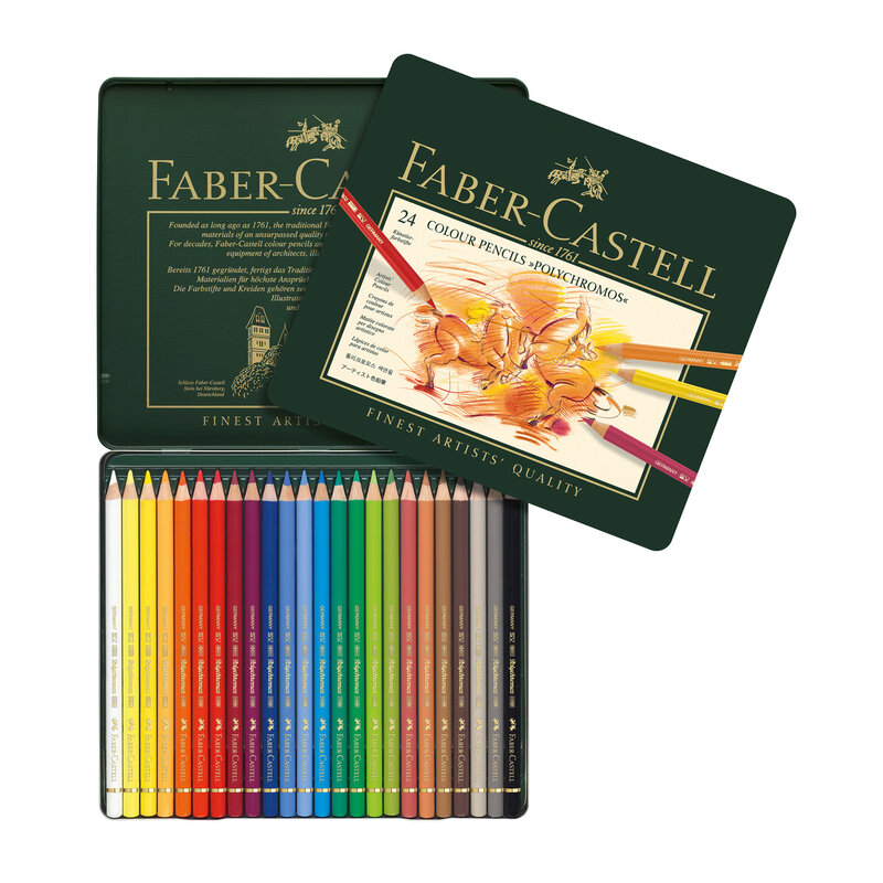 Faber-Castell Polychromos Artist Colored 24 Pencil Set