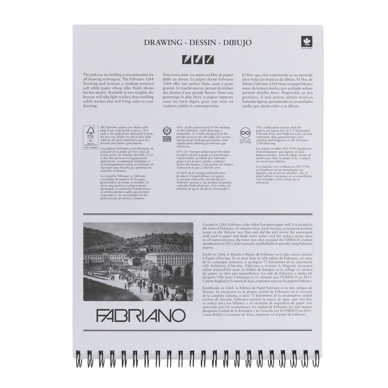 Fabriano 1264 Drawing Pads, 11" x 14"