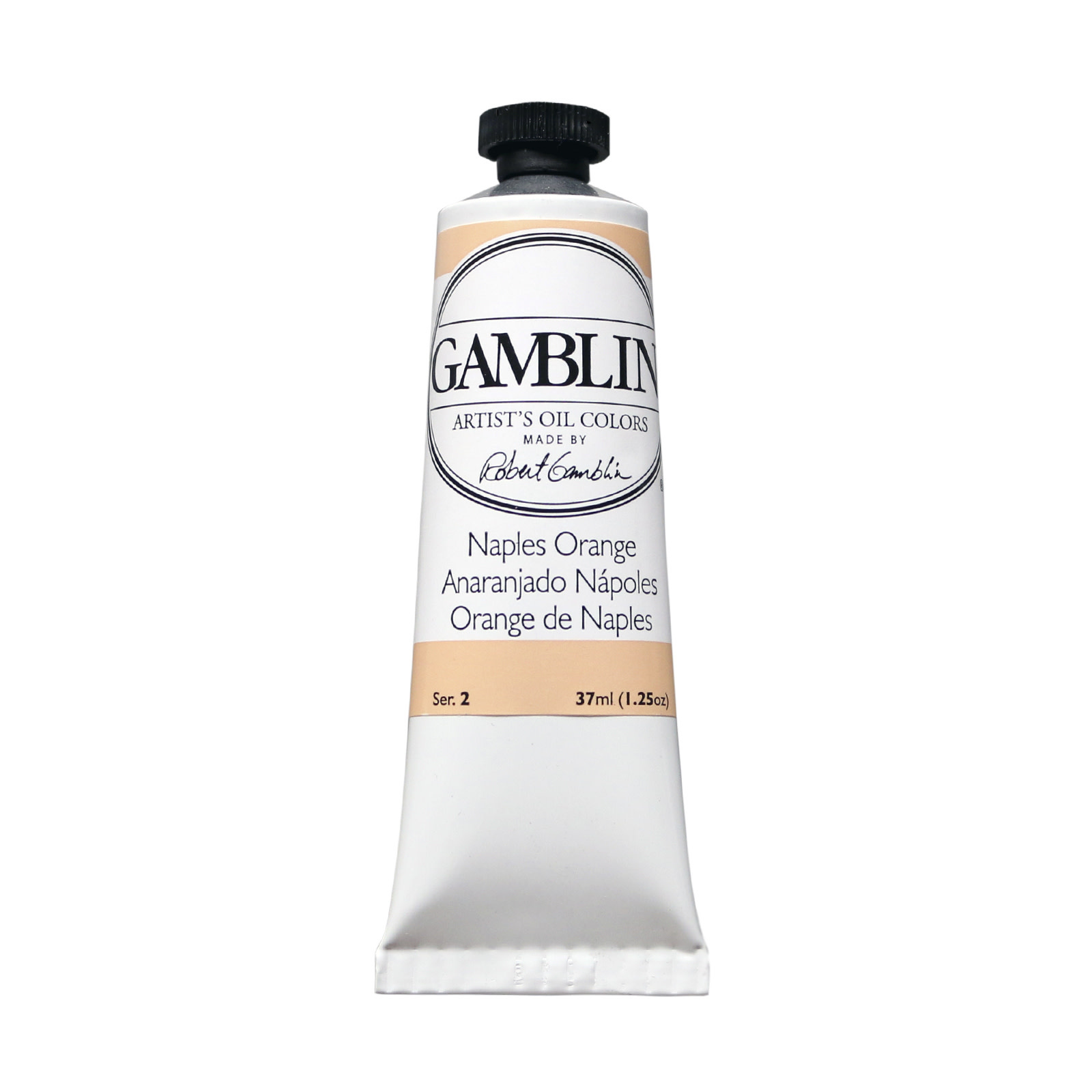 Gamblin Artist Grade Oil Colors, 37ml Studio Tubes, Naples Orange