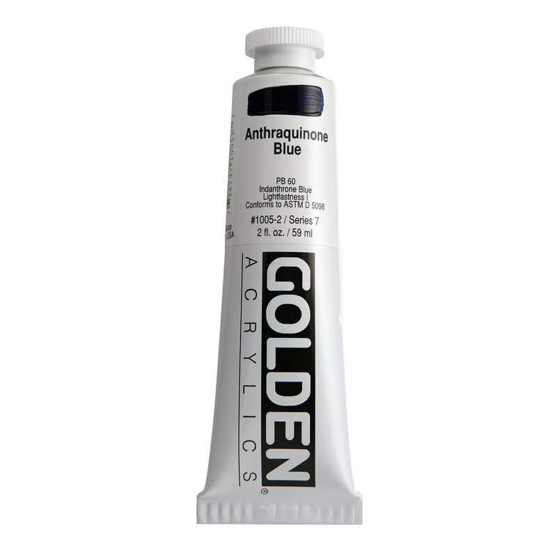 Golden Heavy Body Acrylics, 2 oz. Tubes, Anthraquinone Blue