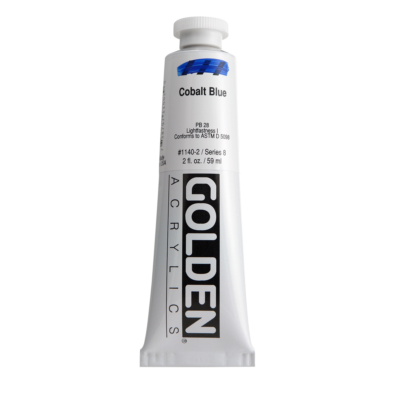 Golden Heavy Body Acrylics, 2 oz. Tubes, Cobalt Blue