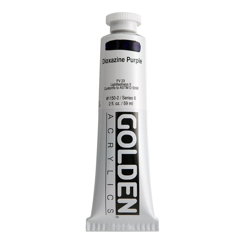 Golden Heavy Body Acrylics, 2 oz. Tubes, Dioxazine Purple