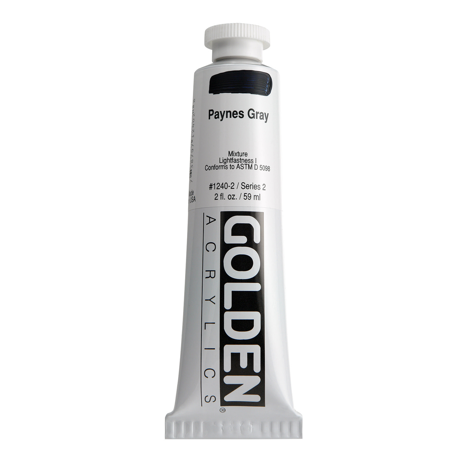 Golden Heavy Body Acrylics, 2 oz. Tubes, Paynes Gray