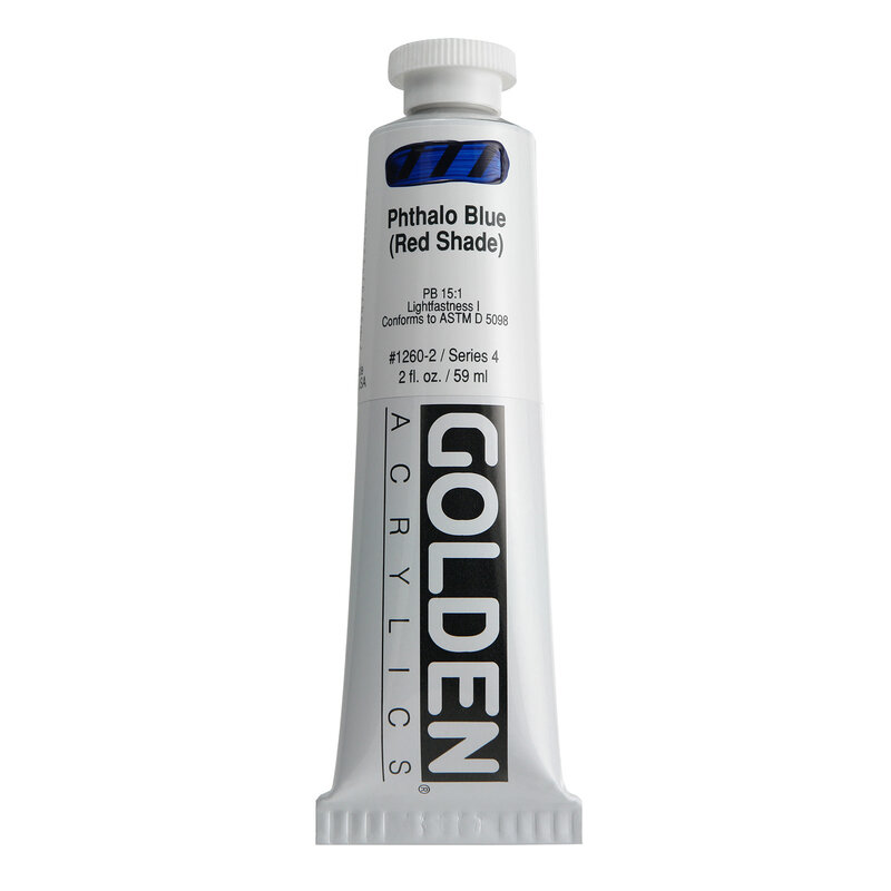 Golden Heavy Body Acrylics, 2 oz. Tubes, Pthalo Blue/Red Shade