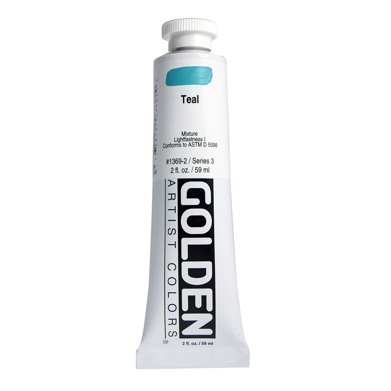 Golden Heavy Body Acrylics, 2 oz. Tubes, Teal