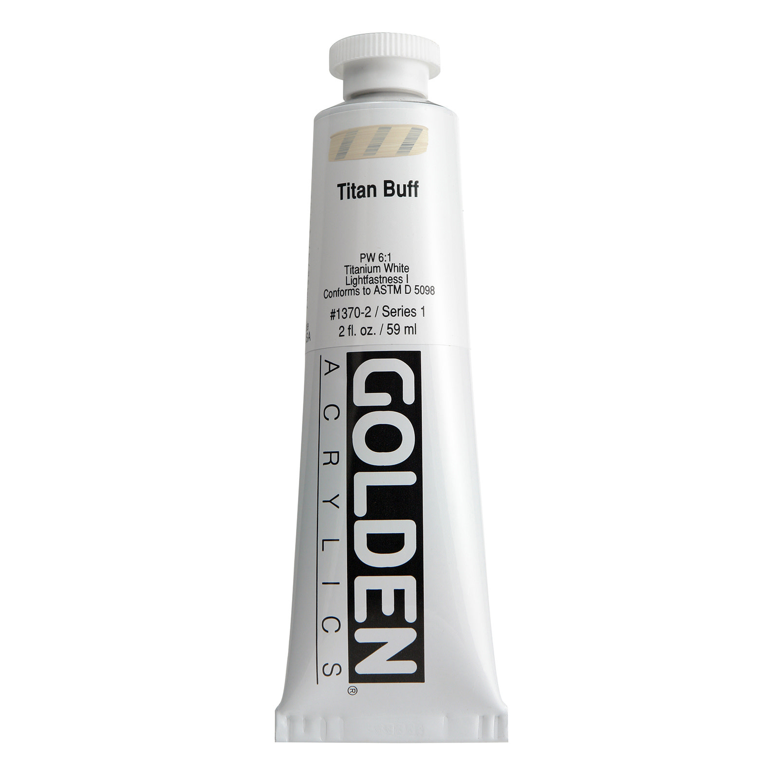 Golden Heavy Body Acrylics, 2 oz. Tubes, Titan Buff