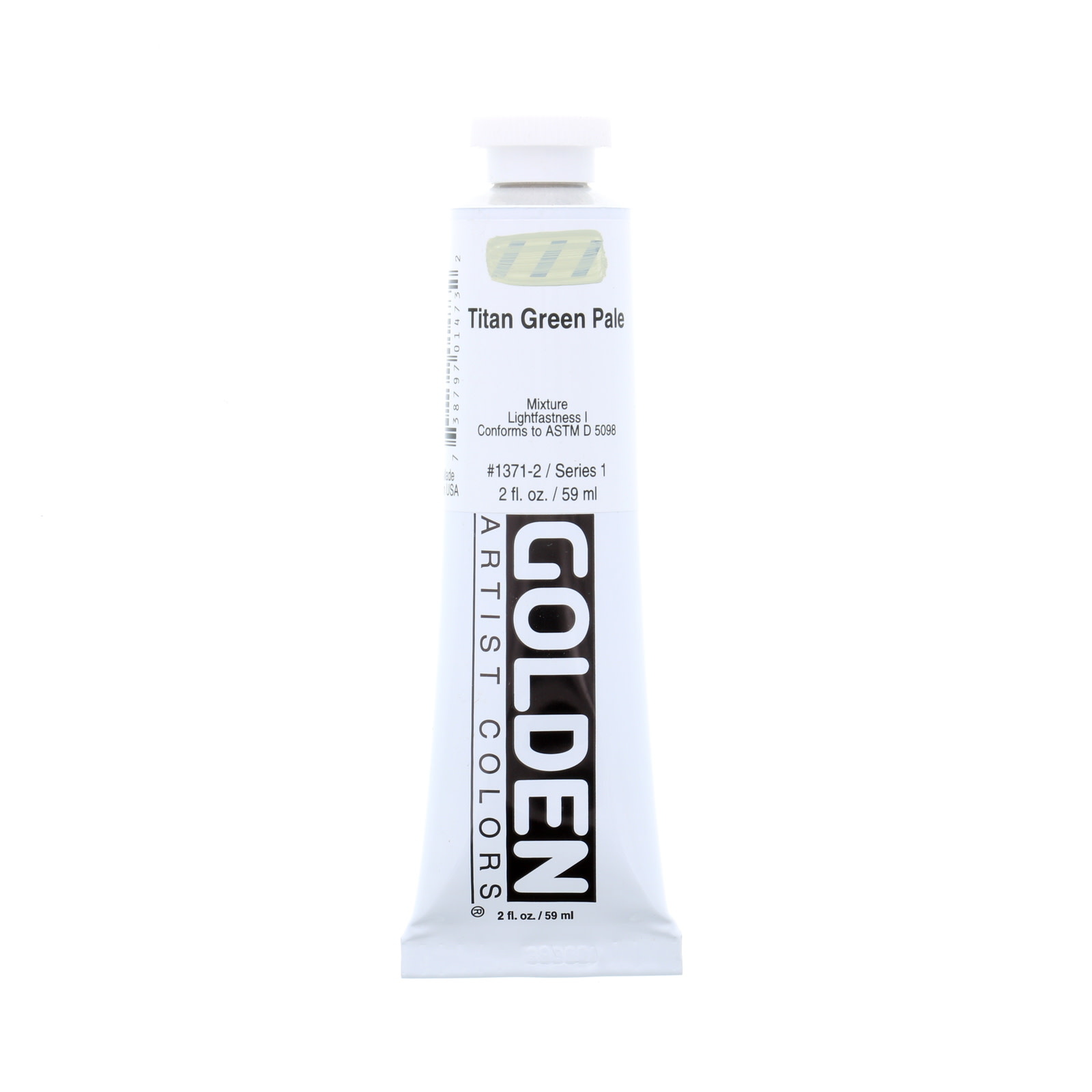 Golden Heavy Body Acrylics, 2 oz. Tubes, Titan Green Pale