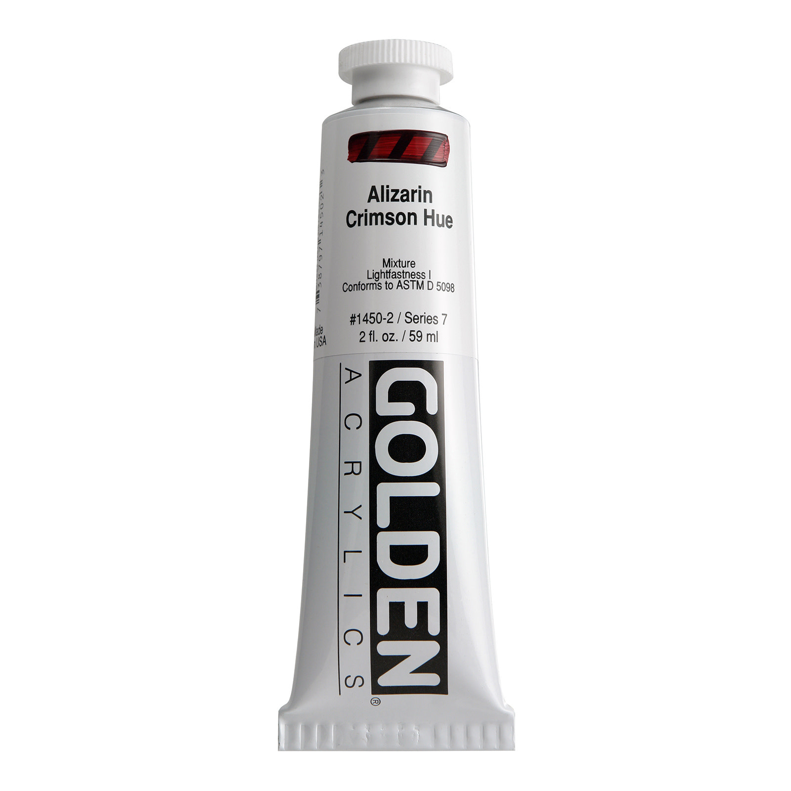 Golden Heavy Body Acrylics, 2 oz. Tubes, Alizarin Crimson Hue