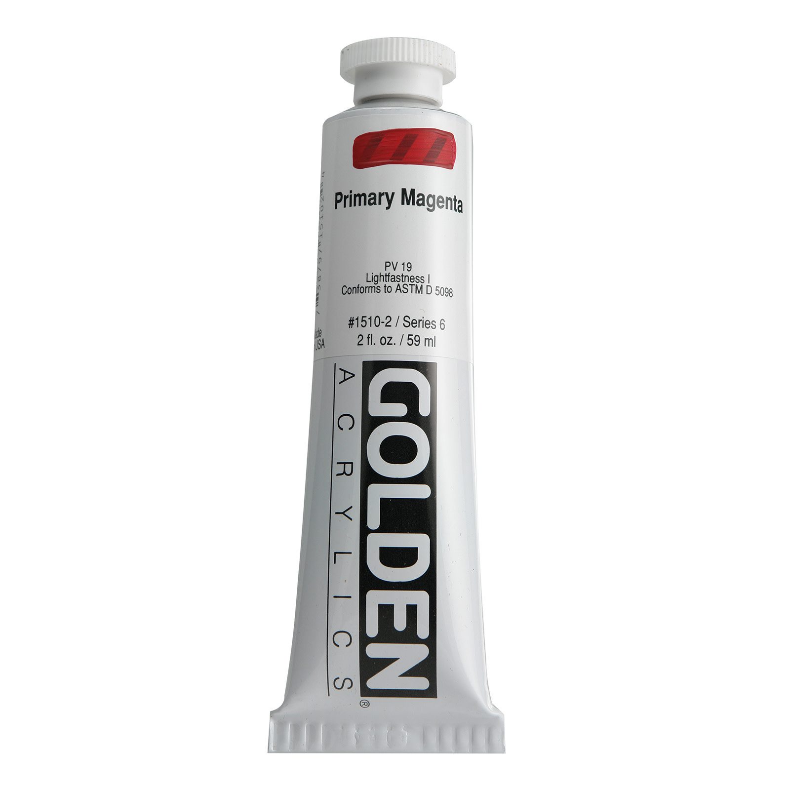 Golden Heavy Body Acrylics, 2 oz. Tubes, Primary Magenta