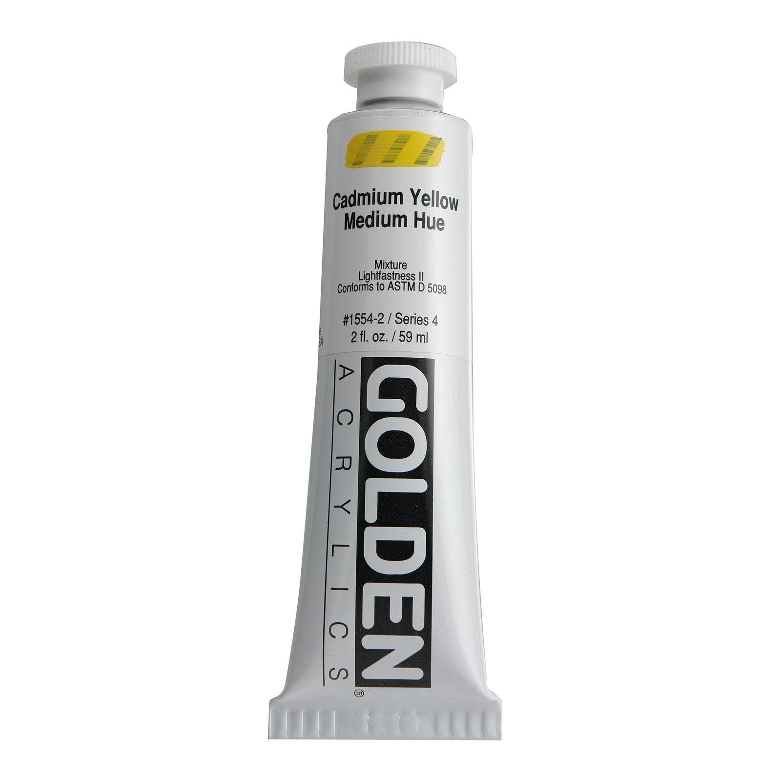 Golden Heavy Body Acrylics, 2 oz. Tubes, Cadmium Yellow Medium Hue