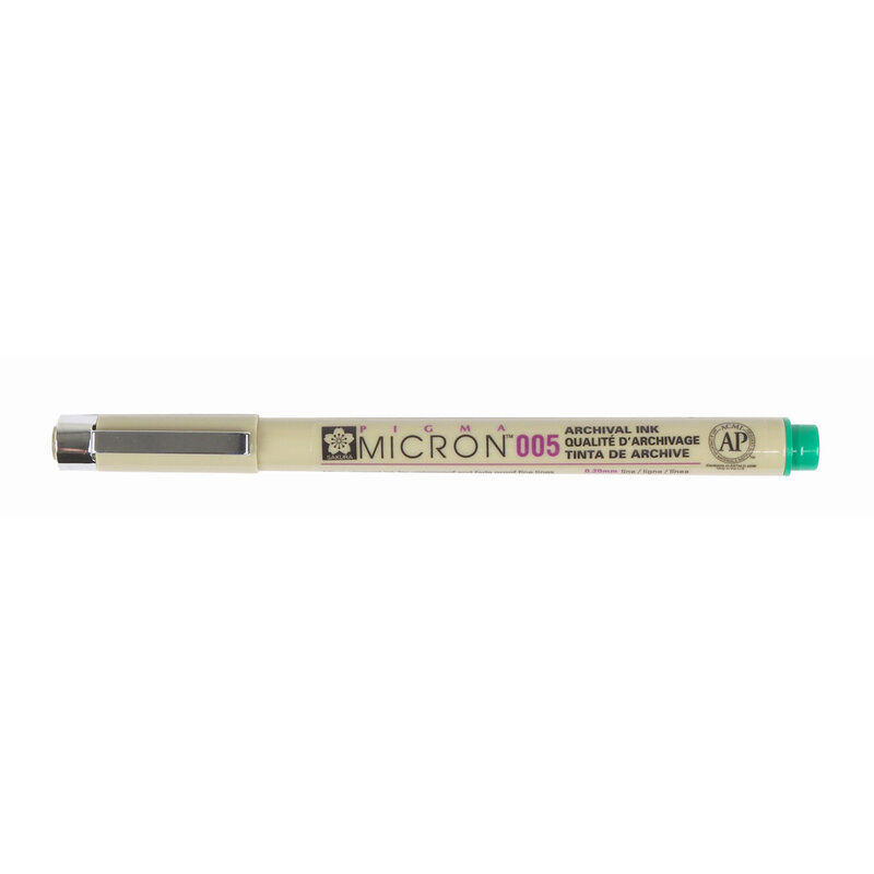 Sakura Pigma Micron Pens, .20mm, Green