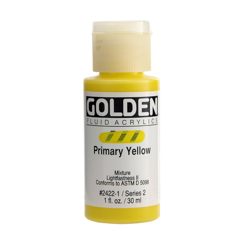 Golden Fluid Acrylics, 1 oz. Bottles, Primary Yellow