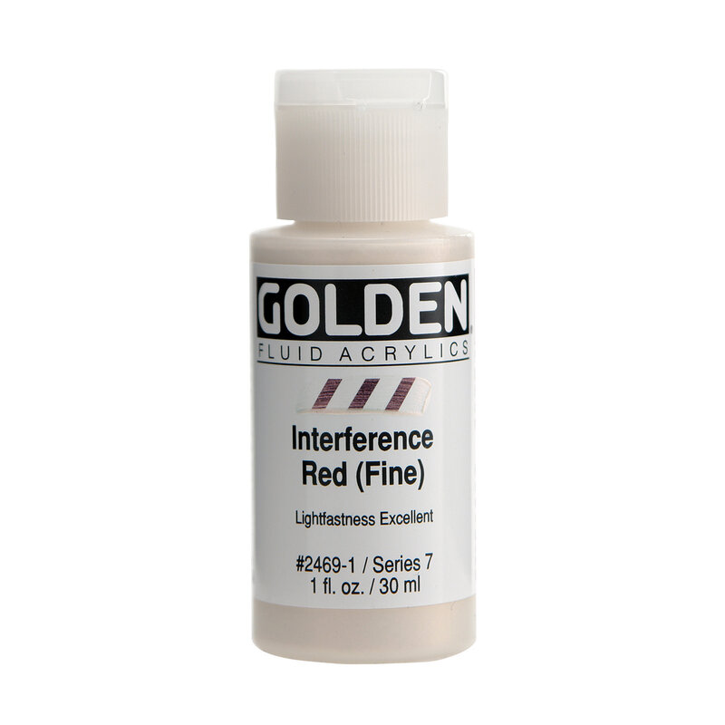 Golden Fluid Interference Colors, 1 oz. Bottles, Interference Red (Fine)