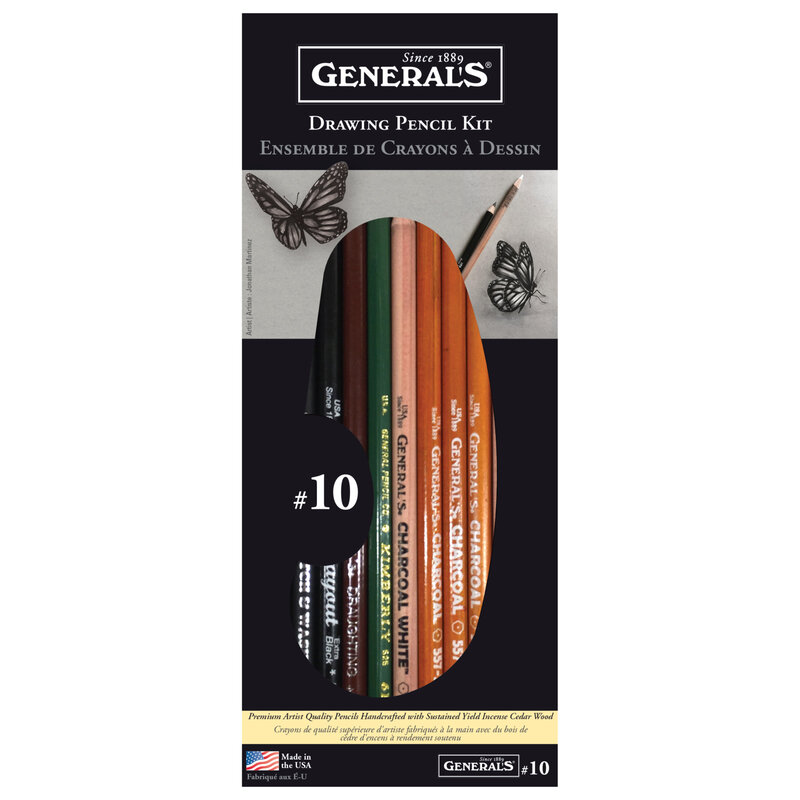 General Pencil Drawing Pencil Kit No. 10, 12 Pieces