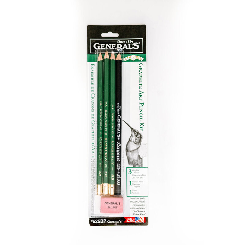 General Pencil Graphite Art Pencil Kit, 5 Pieces