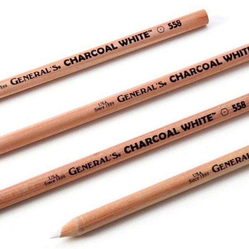General Pencil Charcoal White Pencil Set, 2 Pack