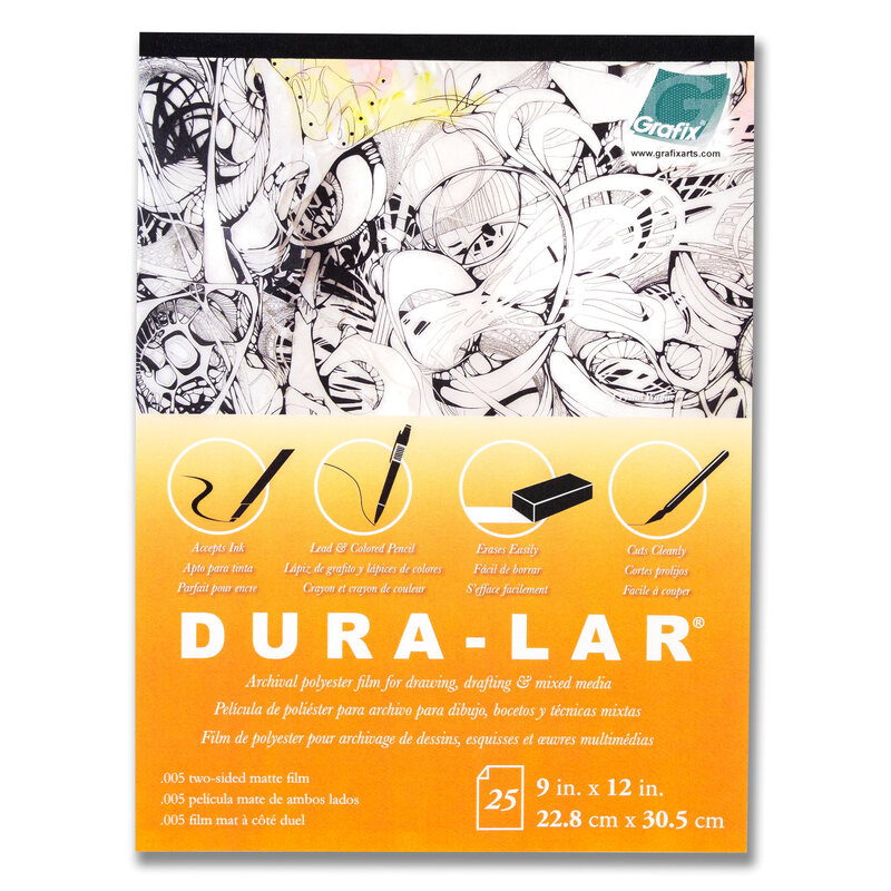 Grafix Matte Dura-Lar, 9" x 12" - 25 Sheets